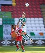 29 November 2020; Lee Grace of Shamrock Rovers in action against Junior Ogedi-Uzokwe of Sligo Rovers during the Extra.ie FAI Cup Semi-Final match between Shamrock Rovers and Sligo Rovers at Tallaght Stadium in Dublin. Photo by Stephen McCarthy/Sportsfile