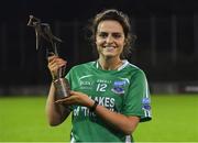 5 December 2020; Player of the match, Aisling Maguire of Fermanagh, with her award after the TG4 All-Ireland Junior Ladies Football Championship Final match between Fermanagh and Wicklow at Parnell Park in Dublin. Photo by Matt Browne/Sportsfile