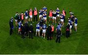 5 December 2020; Cavan manager Mickey Graham speaks to his players following the GAA Football All-Ireland Senior Championship Semi-Final match between Cavan and Dublin at Croke Park in Dublin. Photo by Dáire Brennan/Sportsfile