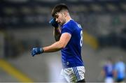 5 December 2020; Thomas Galligan of Cavan leaves the field after receiving a red card during the GAA Football All-Ireland Senior Championship Semi-Final match between Cavan and Dublin at Croke Park in Dublin. Photo by Eóin Noonan/Sportsfile