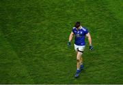 5 December 2020; Thomas Galligan of Cavan leaves the pitch after receiving a red card from referee Ciarán Branagan during the GAA Football All-Ireland Senior Championship Semi-Final match between Cavan and Dublin at Croke Park in Dublin. Photo by Dáire Brennan/Sportsfile