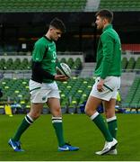 5 December 2020; Harry Byrne, left, and Ross Byrne of Ireland ahead of the Autumn Nations Cup match between Ireland and Scotland at the Aviva Stadium in Dublin. Photo by Ramsey Cardy/Sportsfile