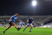 5 December 2020; Ciarán Kilkenny of Dublin in action against Jason McLoughlin of Cavan during the GAA Football All-Ireland Senior Championship Semi-Final match between Cavan and Dublin at Croke Park in Dublin. Photo by Eóin Noonan/Sportsfile