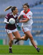 6 December 2020; Sinéad Burke of Galway in action against Ciara O'Sullivan of Cork during the TG4 All-Ireland Senior Ladies Football Championship Semi-Final match between Cork and Galway at Croke Park in Dublin. Photo by Ray McManus/Sportsfile