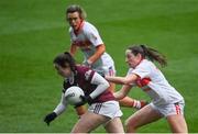 6 December 2020; Leanne Coen of Galway in action against Áine O'Sullivan of Cork during the TG4 All-Ireland Senior Ladies Football Championship Semi-Final match between Cork and Galway at Croke Park in Dublin. Photo by Ramsey Cardy/Sportsfile
