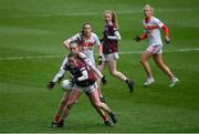 6 December 2020; Nicola Ward of Galway in action against Hannah Looney of Cork during the TG4 All-Ireland Senior Ladies Football Championship Semi-Final match between Cork and Galway at Croke Park in Dublin. Photo by Ramsey Cardy/Sportsfile