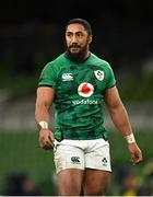 5 December 2020; Bundee Aki of Ireland during the Autumn Nations Cup match between Ireland and Scotland at the Aviva Stadium in Dublin. Photo by Seb Daly/Sportsfile