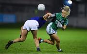 5 December 2020; Shannon McQuade of Fermanagh in action against Alanna Conroy of Wicklow during the TG4 All-Ireland Junior Ladies Football Championship Final match between Fermanagh and Wicklow at Parnell Park in Dublin. Photo by Matt Browne/Sportsfile