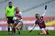 6 December 2020; Orla Finn of Cork in action against Mairéad Seoighe of Galway during the TG4 All-Ireland Senior Ladies Football Championship Semi-Final match between Cork and Galway at Croke Park in Dublin. Photo by Ramsey Cardy/Sportsfile