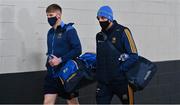 6 December 2020; Paudie Feehan, left, and Colin O'Riordan of Tipperary arrive prior to the GAA Football All-Ireland Senior Championship Semi-Final match between Mayo and Tipperary at Croke Park in Dublin. Photo by Brendan Moran/Sportsfile
