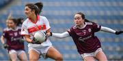 6 December 2020; Ciara O'Sullivan of Cork is tackled by Nicola Ward of Galway during the TG4 All-Ireland Senior Ladies Football Championship Semi-Final match between Cork and Galway at Croke Park in Dublin. Photo by Ray McManus/Sportsfile
