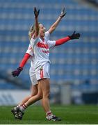 6 December 2020; Orla Finn of Cork celebrates following the TG4 All-Ireland Senior Ladies Football Championship Semi-Final match between Cork and Galway at Croke Park in Dublin. Photo by Ramsey Cardy/Sportsfile