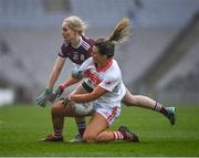 6 December 2020; Doireann O'Sullivan of Cork is tackled by Siobhán Fahy of Galway during the TG4 All-Ireland Senior Ladies Football Championship Semi-Final match between Cork and Galway at Croke Park in Dublin. Photo by Ray McManus/Sportsfile