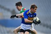 6 December 2020; Brian Fox of Tipperary in action against Conor Loftus of Mayo during the GAA Football All-Ireland Senior Championship Semi-Final match between Mayo and Tipperary at Croke Park in Dublin. Photo by Brendan Moran/Sportsfile