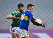 6 December 2020; Conor Sweeney of Tipperary in action against Chris Barrett of Mayo during the GAA Football All-Ireland Senior Championship Semi-Final match between Mayo and Tipperary at Croke Park in Dublin. Photo by Brendan Moran/Sportsfile
