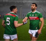 6 December 2020; The Mayo captain Aidan O'Shea with team-mate Patrick Durcan after the GAA Football All-Ireland Senior Championship Semi-Final match between Mayo and Tipperary at Croke Park in Dublin. Photo by Ray McManus/Sportsfile