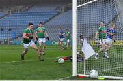 6 December 2020; Brian Fox of Tipperary scores his side's first goal past Mayo goalkeeper David Clarke during the GAA Football All-Ireland Senior Championship Semi-Final match between Mayo and Tipperary at Croke Park in Dublin. Photo by Brendan Moran/Sportsfile