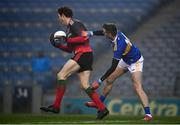 6 December 2020; Mayo goalkeeper David Clarke prepares to clear under pressure from Kevin Fahey of Tipperary during the GAA Football All-Ireland Senior Championship Semi-Final match between Mayo and Tipperary at Croke Park in Dublin. Photo by Ray McManus/Sportsfile
