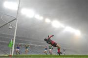 6 December 2020; Mayo goalkeeper David Clarke fails to stop a Tipperary shot at goal during the GAA Football All-Ireland Senior Championship Semi-Final match between Mayo and Tipperary at Croke Park in Dublin. Photo by Ramsey Cardy/Sportsfile