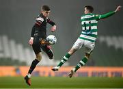 6 December 2020; Sean Gannon of Dundalk in action against Sean Kavanagh of Shamrock Rovers during the Extra.ie FAI Cup Final match between Shamrock Rovers and Dundalk at the Aviva Stadium in Dublin. Photo by Seb Daly/Sportsfile