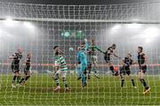 6 December 2020; Dundalk goalkeeper Gary Rogers punches the ball clear during the Extra.ie FAI Cup Final match between Shamrock Rovers and Dundalk at the Aviva Stadium in Dublin. Photo by Stephen McCarthy/Sportsfile