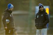 7 December 2020; Head coach Leo Cullen, left, and Robbie Henshaw during Leinster Rugby squad training at UCD in Dublin. Photo by Ramsey Cardy/Sportsfile