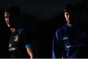 7 December 2020; Scott Penny, left, and Ross Byrne during Leinster Rugby squad training at UCD in Dublin. Photo by Ramsey Cardy/Sportsfile