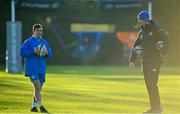 7 December 2020; Head coach Leo Cullen, right, and Luke McGrath during Leinster Rugby squad training at UCD in Dublin. Photo by Ramsey Cardy/Sportsfile