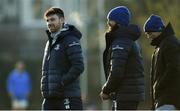 7 December 2020; Hugo Keenan, left, and Jamison Gibson-Park during Leinster Rugby squad training at UCD in Dublin. Photo by Ramsey Cardy/Sportsfile