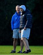 7 December 2020; Senior coach Stuart Lancaster and Cian Healy during Leinster Rugby squad training at UCD in Dublin. Photo by Ramsey Cardy/Sportsfile