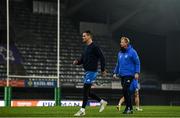11 December 2020; Jonathan Sexton and head coach Leo Cullen during a Leinster Rugby captain's run at the GGL Stadium in Montpellier, France. Photo by Harry Murphy/Sportsfile