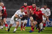 11 December 2020; Thomas Ramos of Toulouse in action against Rob Herring of Ulster during the Heineken Champions Cup Pool B Round 1 match between Ulster and Toulouse at Kingspan Stadium in Belfast. Photo by Ramsey Cardy/Sportsfile