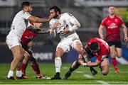 11 December 2020; Maxime Médard of Toulouse is tackled by James Hume of Ulster during the Heineken Champions Cup Pool B Round 1 match between Ulster and Toulouse at Kingspan Stadium in Belfast. Photo by Ramsey Cardy/Sportsfile