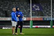 11 December 2020; Senior coach Stuart Lancaster and Caelan Doris during a Leinster Rugby captain's run at the GGL Stadium in Montpellier, France. Photo by Harry Murphy/Sportsfile