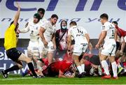 11 December 2020; Rob Herring of Ulster scores his side's first try during the Heineken Champions Cup Pool B Round 1 match between Ulster and Toulouse at Kingspan Stadium in Belfast. Photo by John Dickson/Sportsfile