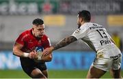 11 December 2020; Ian Madigan of Ulster is tackled by Sofiane Guitoune of Toulouse during the Heineken Champions Cup Pool B Round 1 match between Ulster and Toulouse at Kingspan Stadium in Belfast. Photo by Ramsey Cardy/Sportsfile