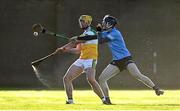 12 December 2020; Killian Sampson of Offaly in action against Luke McDwyer of Dublin during the Bord Gais Energy Leinster Under 20 Hurling Championship Quarter-Final match between Offaly and Dublin at St Brendan's Park in Birr, Offaly. Photo by Sam Barnes/Sportsfile