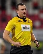 11 December 2020; Referee Matthew Carley during the Heineken Champions Cup Pool B Round 1 match between Ulster and Toulouse at Kingspan Stadium in Belfast. Photo by Ramsey Cardy/Sportsfile