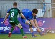 12 December 2020; Alex Soroka of Leinster A scores his side's first try during the A Interprovincial Friendly match between Leinster A and Connacht Eagles at Energia Park in Dublin. Photo by Ramsey Cardy/Sportsfile