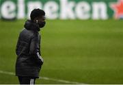 10 December 2020; Bukayo Saka of Arsenal ahead of the UEFA Europa League Group B match between Dundalk and Arsenal at the Aviva Stadium in Dublin. Photo by Ben McShane/Sportsfile