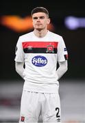 10 December 2020; Sean Gannon of Dundalk ahead of the UEFA Europa League Group B match between Dundalk and Arsenal at the Aviva Stadium in Dublin. Photo by Ben McShane/Sportsfile