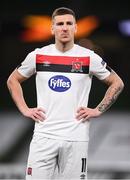 10 December 2020; Patrick McEleney of Dundalk ahead of the UEFA Europa League Group B match between Dundalk and Arsenal at the Aviva Stadium in Dublin. Photo by Ben McShane/Sportsfile
