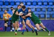 12 December 2020; Dan Sheehan of Leinster A is tackled by Oran McNulty, left, and Cathal Forde of Connacht Eagles during the A Interprovincial Friendly match between Leinster A and Connacht Eagles at Energia Park in Dublin. Photo by Ramsey Cardy/Sportsfile