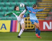 12 December 2020; Ciara McNamara of Cork City in action against Stephanie Roche of Peamount United during the FAI Women's Senior Cup Final match between Cork City and Peamount United at Tallaght Stadium in Dublin. Photo by Stephen McCarthy/Sportsfile