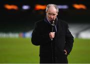 10 December 2020; Virgin Media Sport pundit and former Republic of Ireland manager Brian Kerr at half-time of the UEFA Europa League Group B match between Dundalk and Arsenal at the Aviva Stadium in Dublin. Photo by Ben McShane/Sportsfile