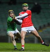 12 December 2020; Brian Rache of Cork in action against Ben Herlihy of Limerick during the Bord Gáis Energy Munster GAA Hurling U20 Championship Semi-Final match between Limerick and Cork at LIT Gaelic Grounds in Limerick. Photo by Matt Browne/Sportsfile
