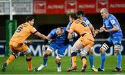 12 December 2020; Jacques Du Plessis of Montpellier is tackled by Rhys Ruddock, left, Caelan Doris, centre, and Devin Toner of Leinster during the Heineken Champions Cup Pool A Round 1 match between Montpellier and Leinster at the GGL Stadium in Montpellier, France. Photo by Harry Murphy/Sportsfile