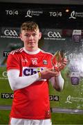 12 December 2020; Shane Barrett receives the Man of the Match Award following the Bord Gáis Energy Munster GAA Hurling U20 Championship Semi-Final match between Limerick and Cork at LIT Gaelic Grounds in Limerick. Photo by Matt Browne/Sportsfile