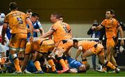 12 December 2020; Dan Leavy of Leinster scores his side's fourth try during the Heineken Champions Cup Pool A Round 1 match between Montpellier and Leinster at the GGL Stadium in Montpellier, France. Photo by Harry Murphy/Sportsfile