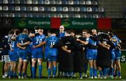 12 December 2020; The Leinster team huddle following the Heineken Champions Cup Pool A Round 1 match between Montpellier and Leinster at the GGL Stadium in Montpellier, France. Photo by Harry Murphy/Sportsfile